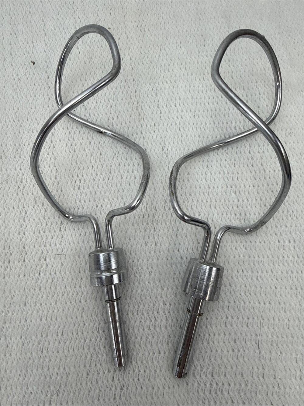 Vtg Sunbeam Mixmaster 2 Dough Hooks Model 1-7A 12 Speed Replacement Parts